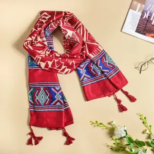 Fuschia Boho Printed Scarf