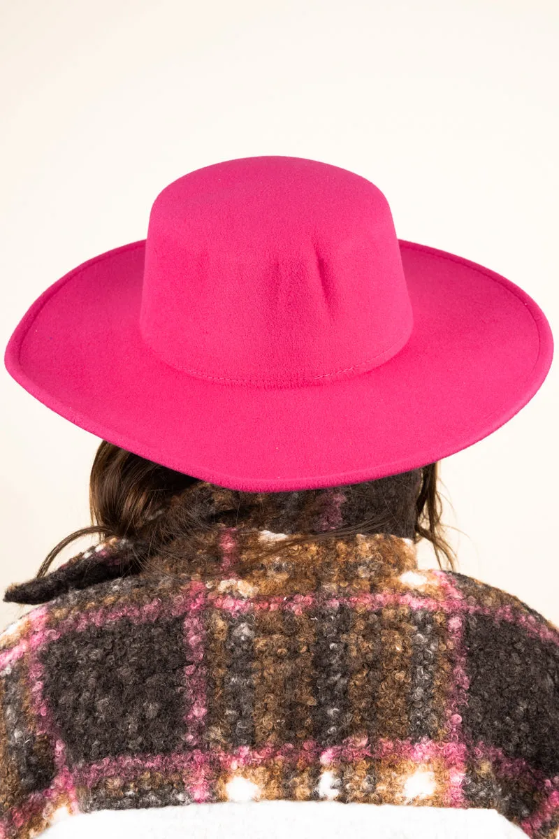 Georgiana Hot Pink Felt Hat
