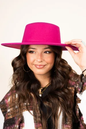 Georgiana Hot Pink Felt Hat