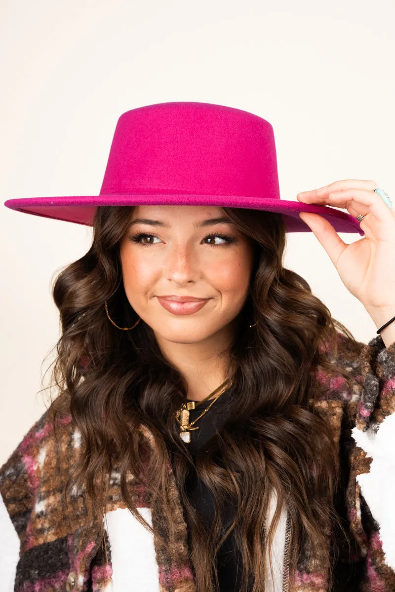 Georgiana Hot Pink Felt Hat