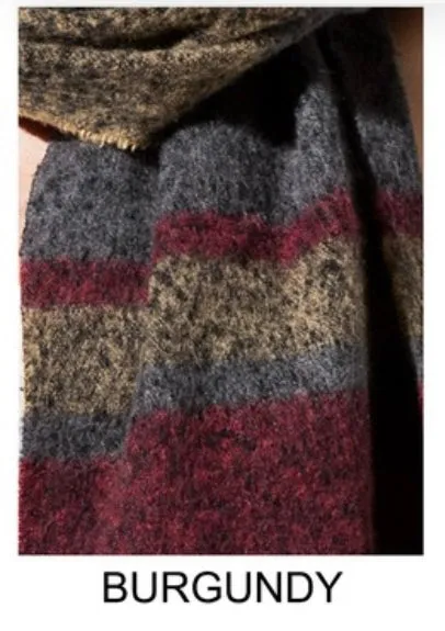 Giant Burgundy Plaid Scarf