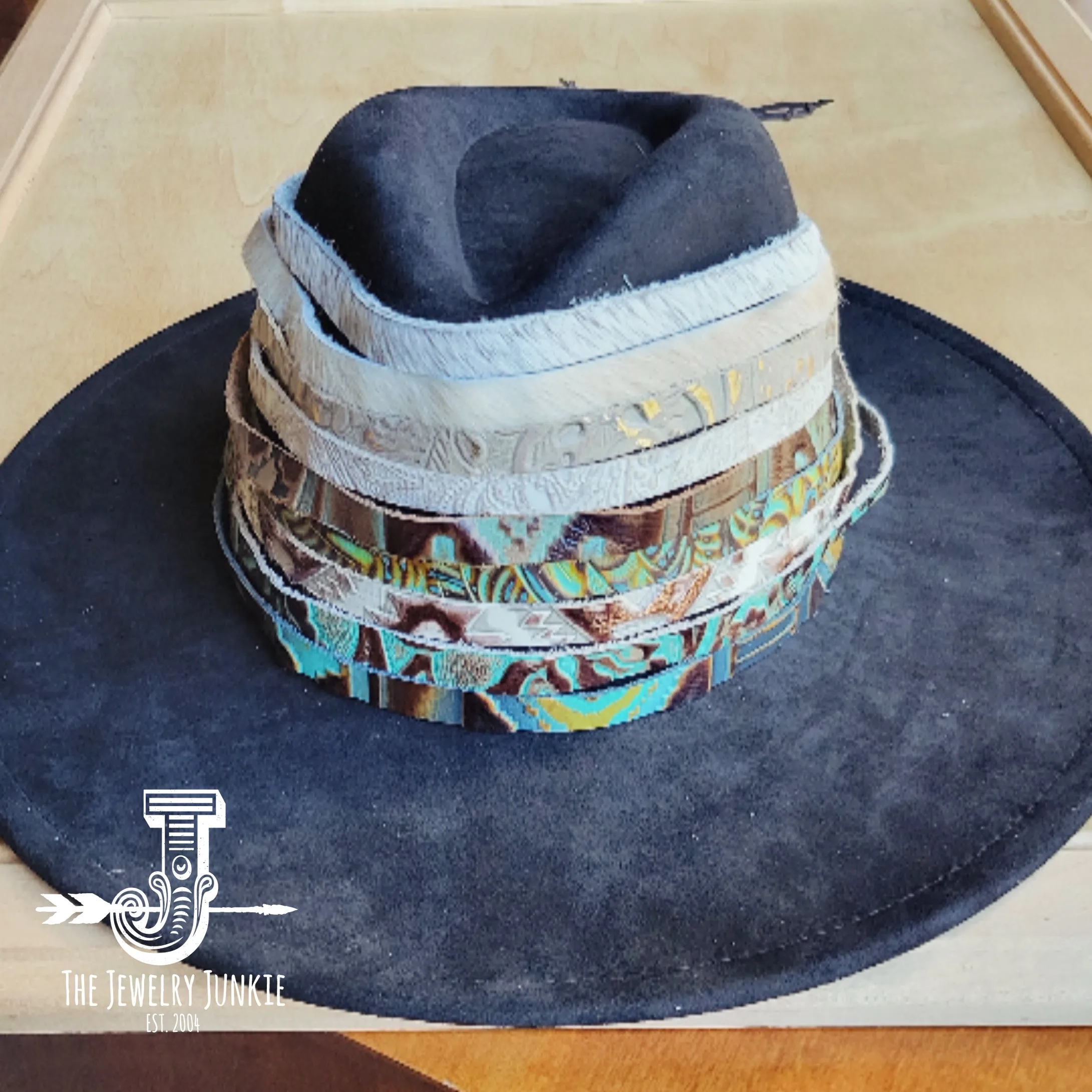 Gilded Cowboy  Embossed Leather Hat Band Only 950m