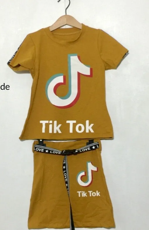 Girls Top and Skirt Set - Mustard
