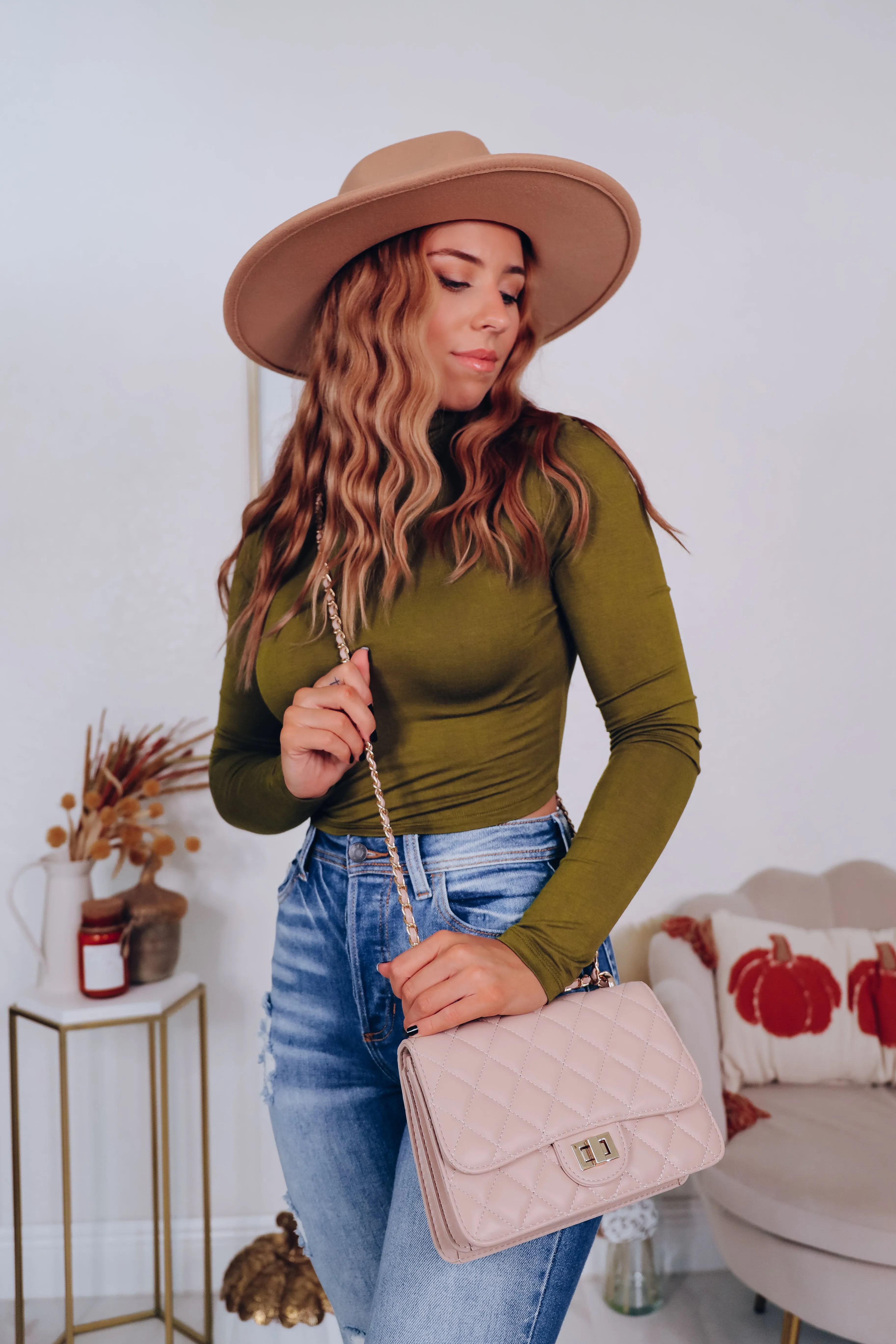 Girly Pearl Rancher Hat - Beige