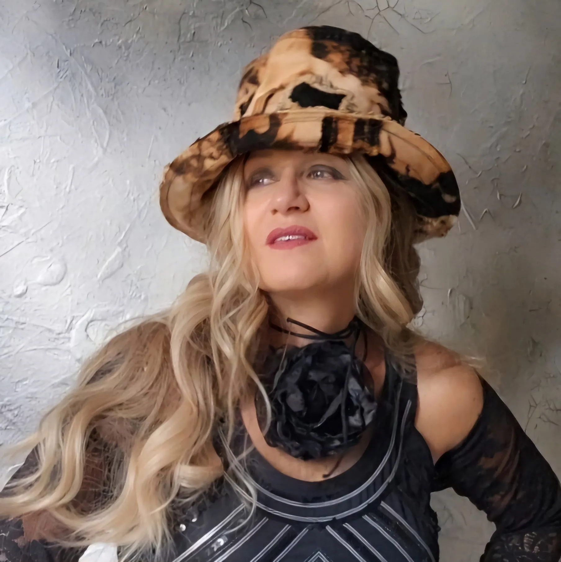 GIVE ME YOUR CANDY / Bohemian Shabby Chic Top Hat Upcycled Denim Distressed Boro Dyed Acid-washed