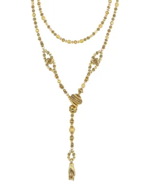 Gold Lariat Necklace