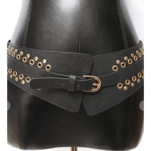 Gold Metal Elastic Waistband Belt