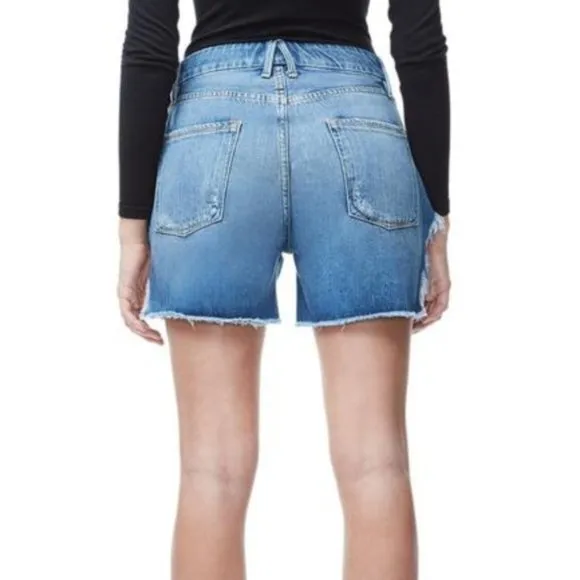 Good American Distressed Jean Shorts