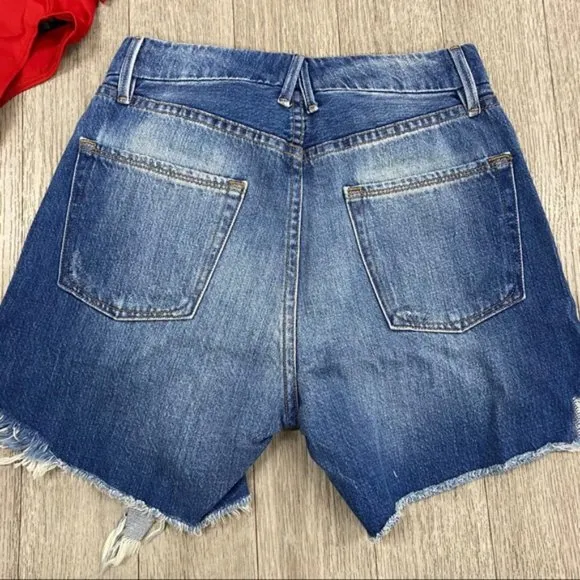 Good American Distressed Jean Shorts