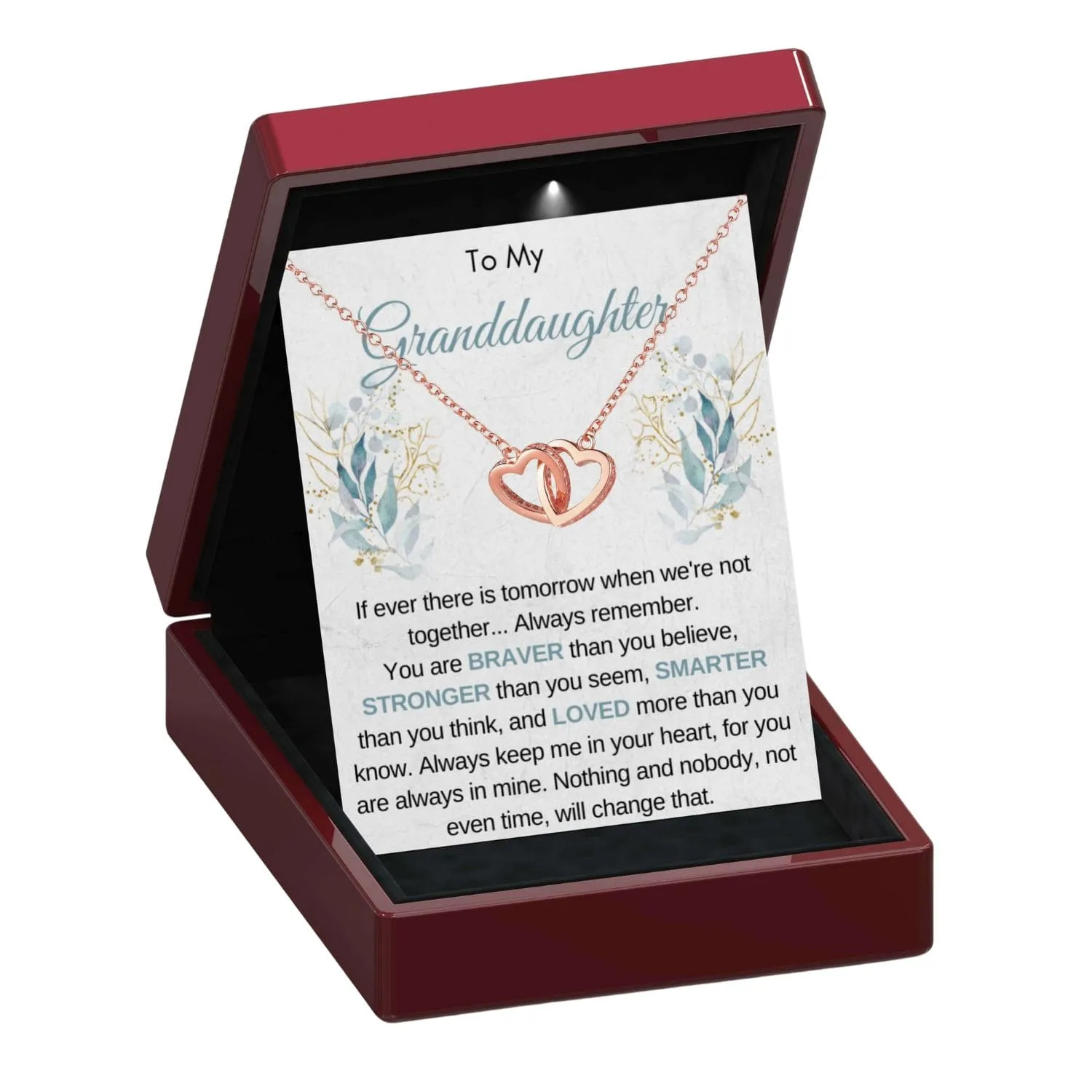 Granddaughter Joined Hearts Necklace
