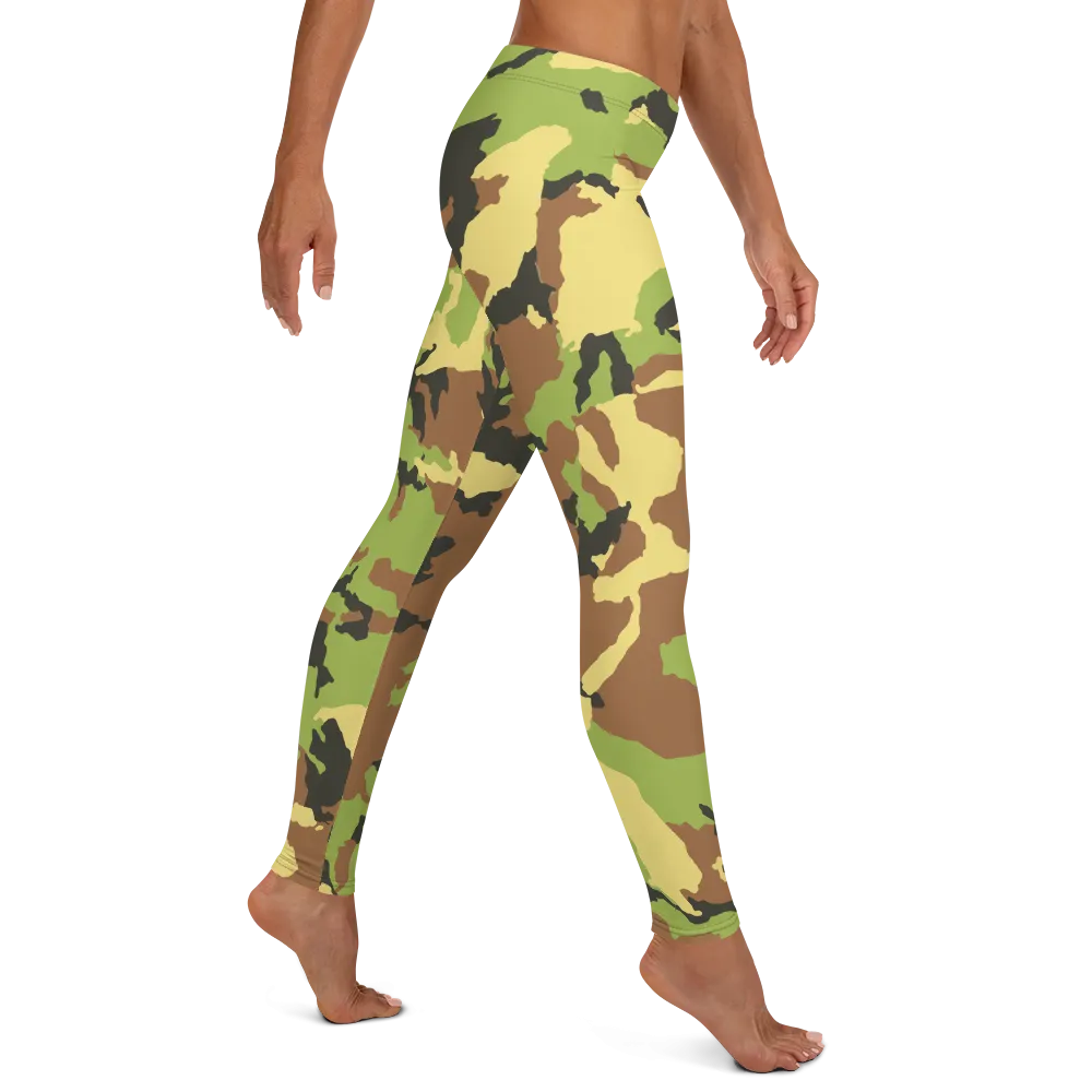 Green Camo Tie Dye Leggings