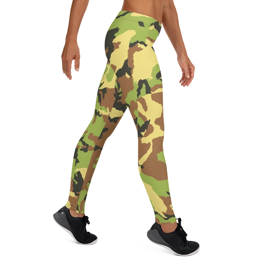 Green Camo Tie Dye Leggings