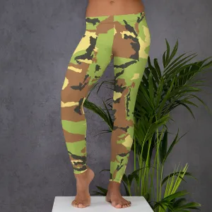 Green Camo Tie Dye Leggings