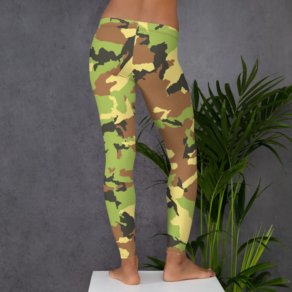 Green Camo Tie Dye Leggings