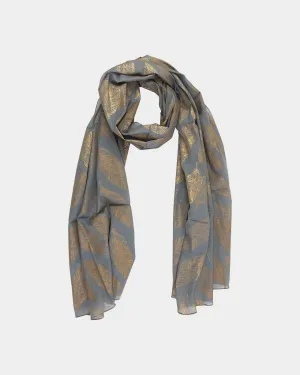Grey Feather Scarf