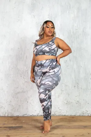 Grey Striped Activewear