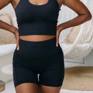 GYM SHORTS - LUXE BLACK