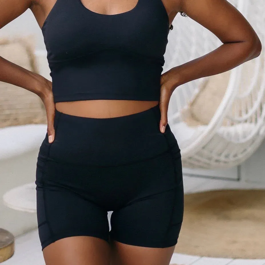 GYM SHORTS - LUXE BLACK