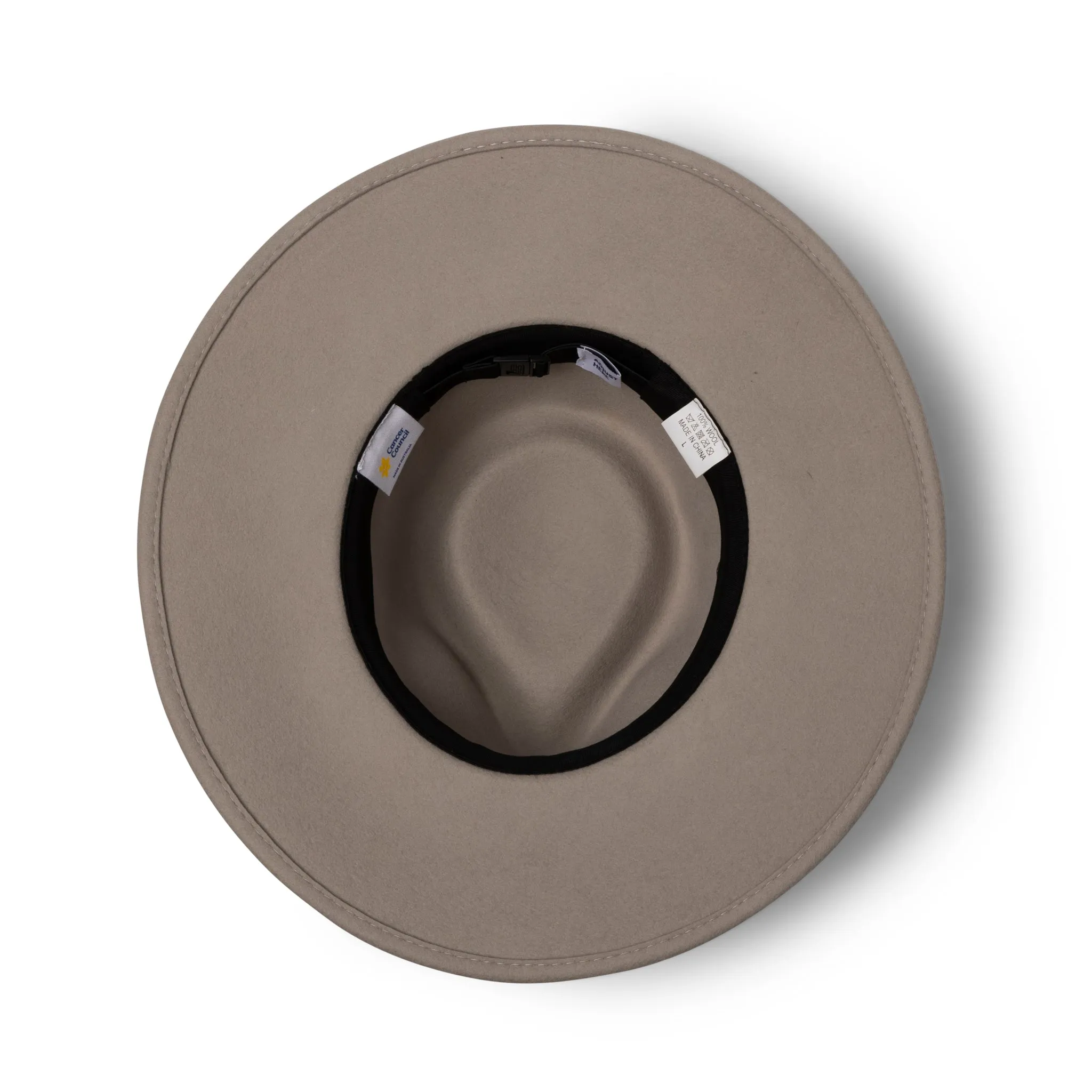 Hallie Felt Fedora Hat - Grey