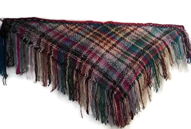 Handwoven shawl, tri-loom wrap, winter alpaca wear, fall scarf, The landscaping of flowers shawl, andrea designs handmade woven shawl, must have gift