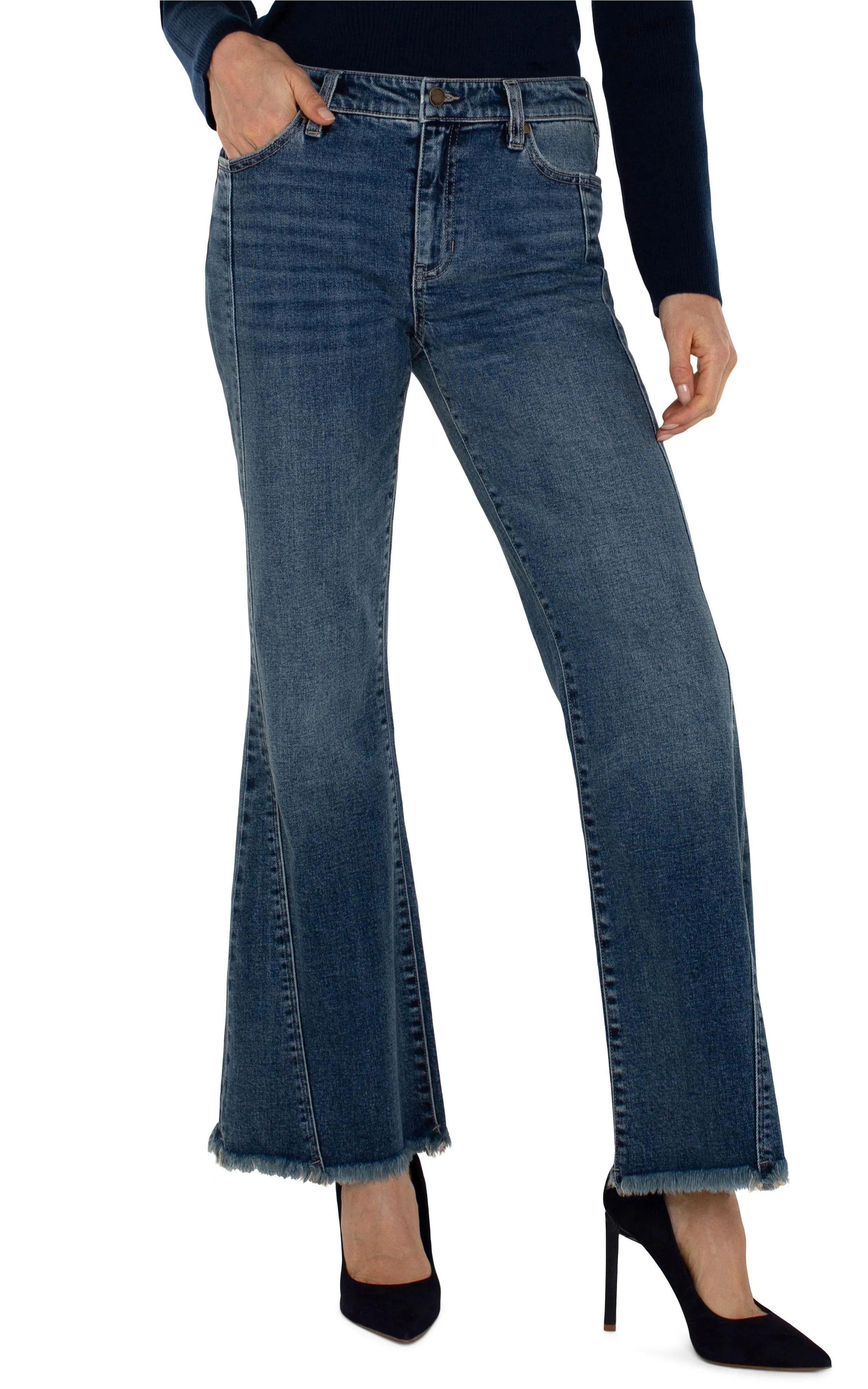 Hannah Flare Jeans with Front Seam in Goodwell