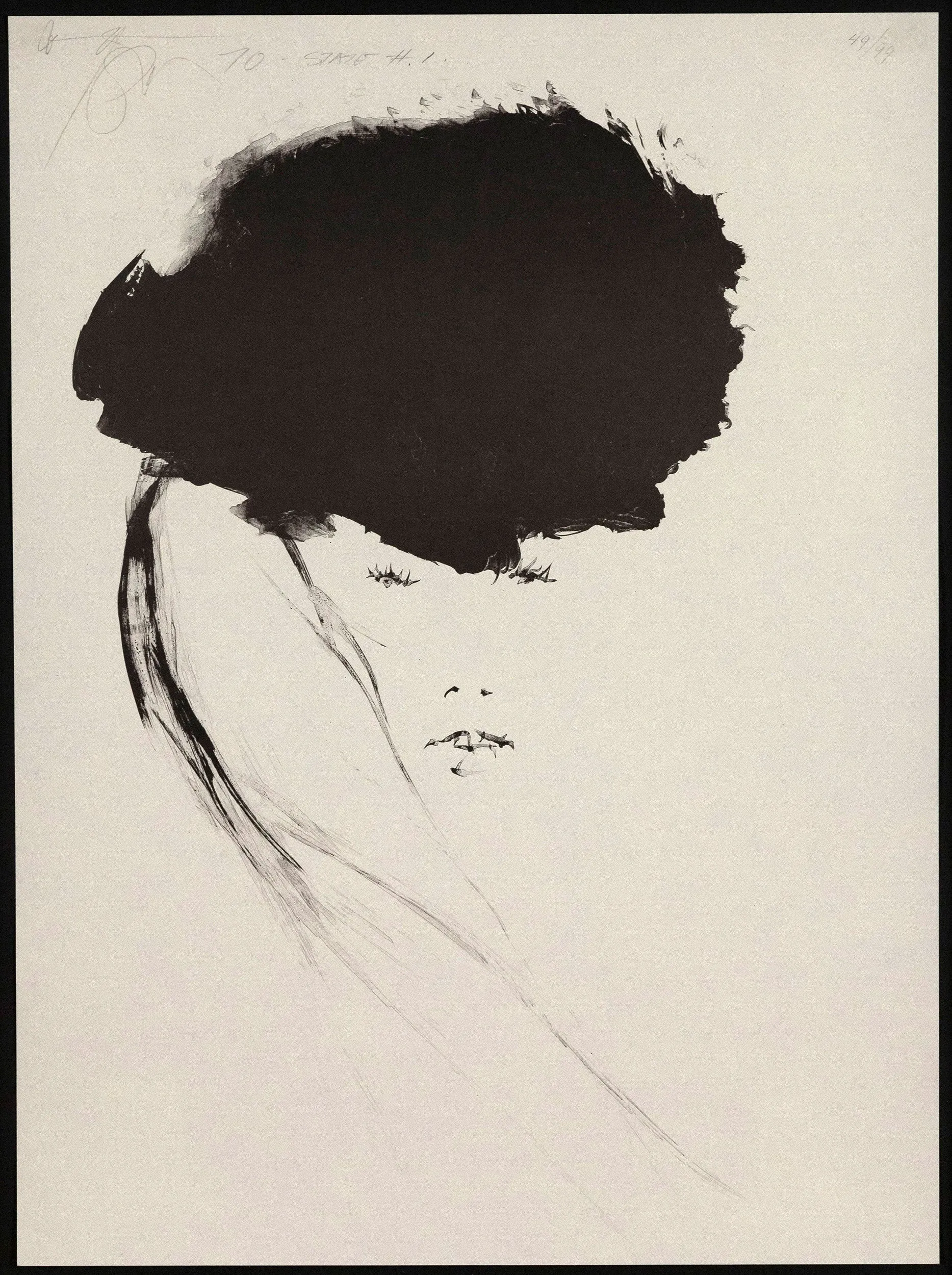 HAROLD TOWN "DIVA" LITHOGRAPH, 1970