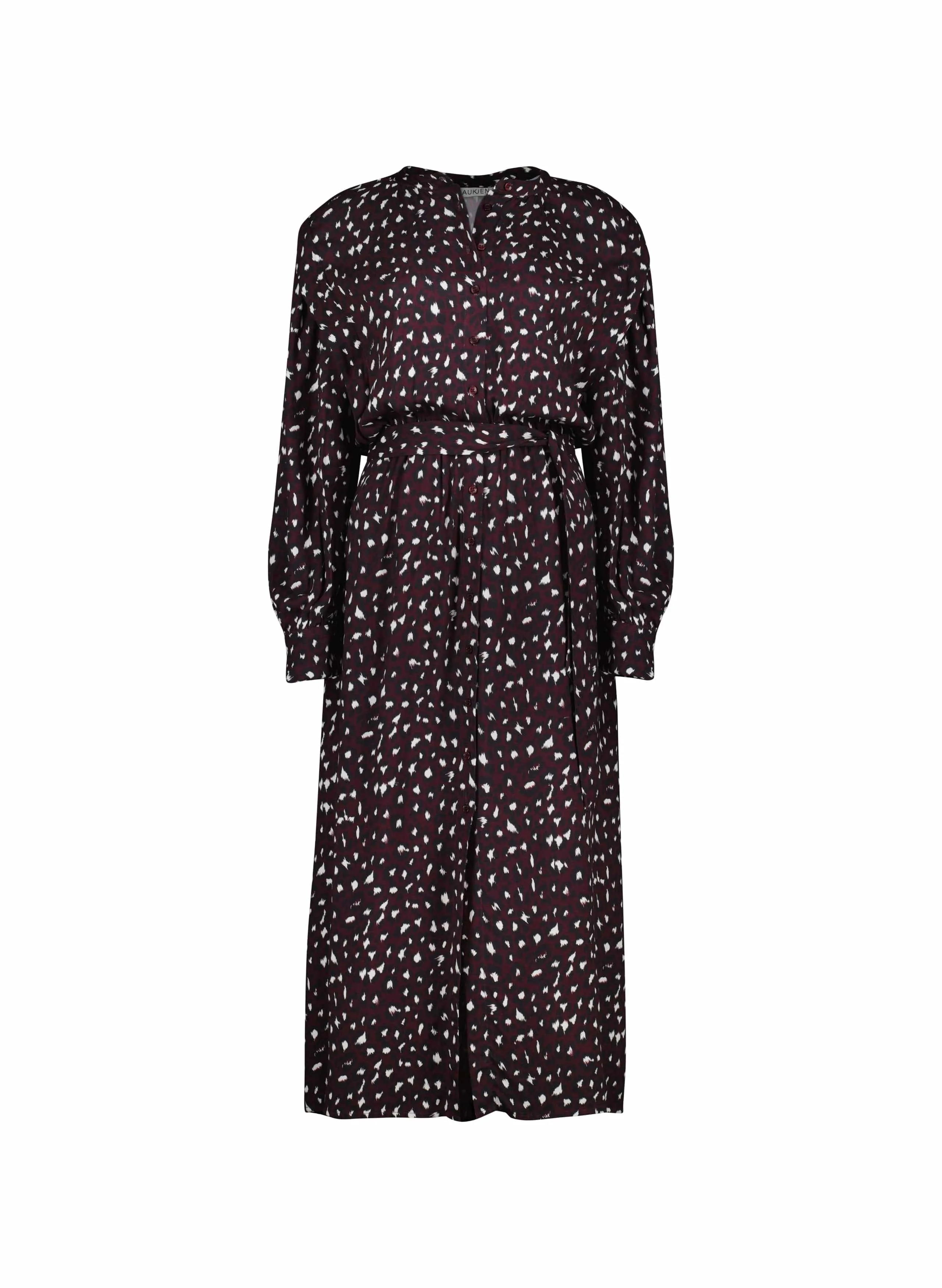 Harper LENZING™ ECOVERO™ Leopard Print Midi Shirt Dress | Dark Cherry