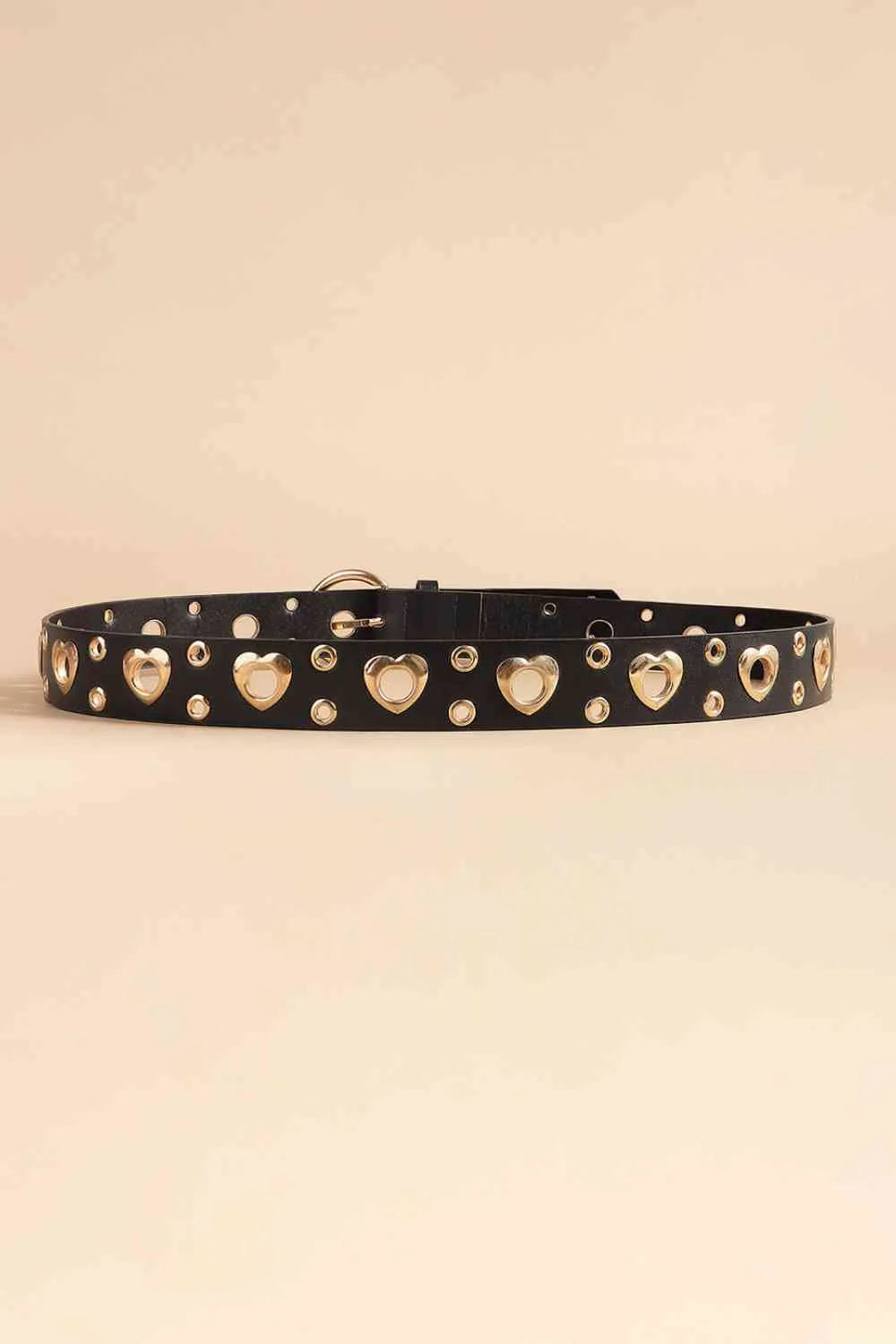 Hartvormige PU-leren riem met legeringdetails