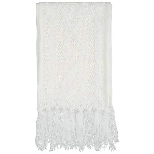 Hat Glove Scarf Set Women, 3 in 1 Beanie Hat and Scarf Winter Set Knit Warm Winter Gift Set for Women Girls (Cream)