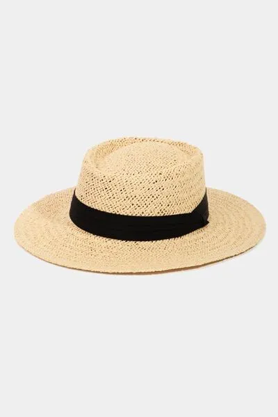 Hazel Blues® |  Fame Straw Braided Pork Pie Hat