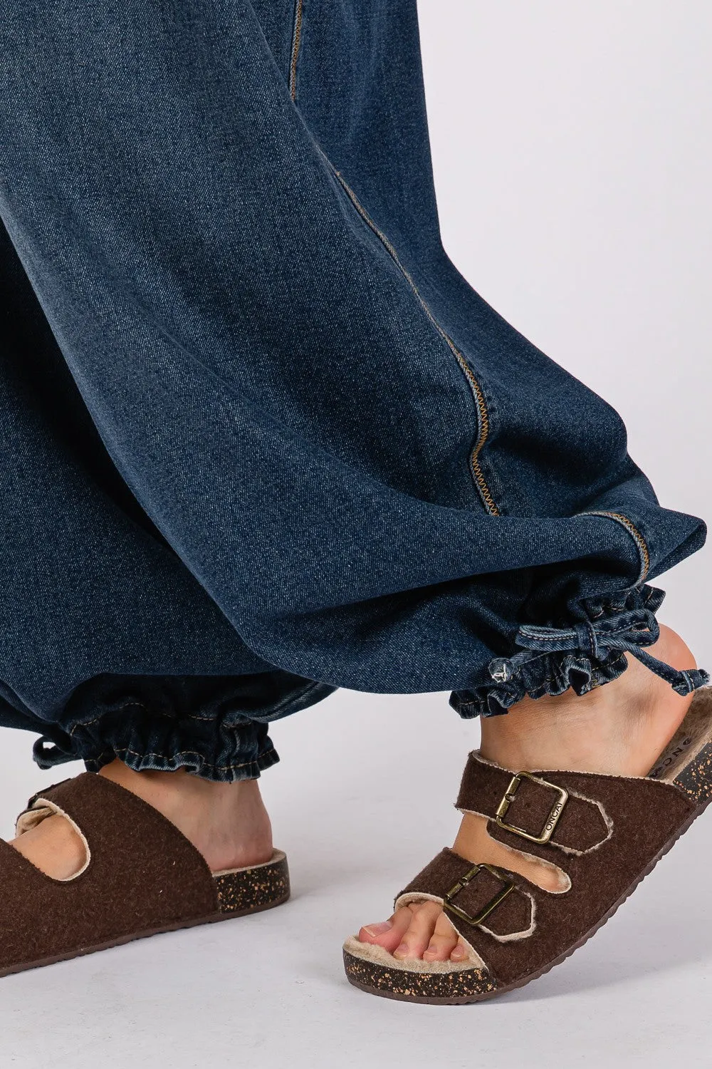 Hazel Blues® |  SAGE   FIG Mid-Rise Cargo Jeans with Pockets