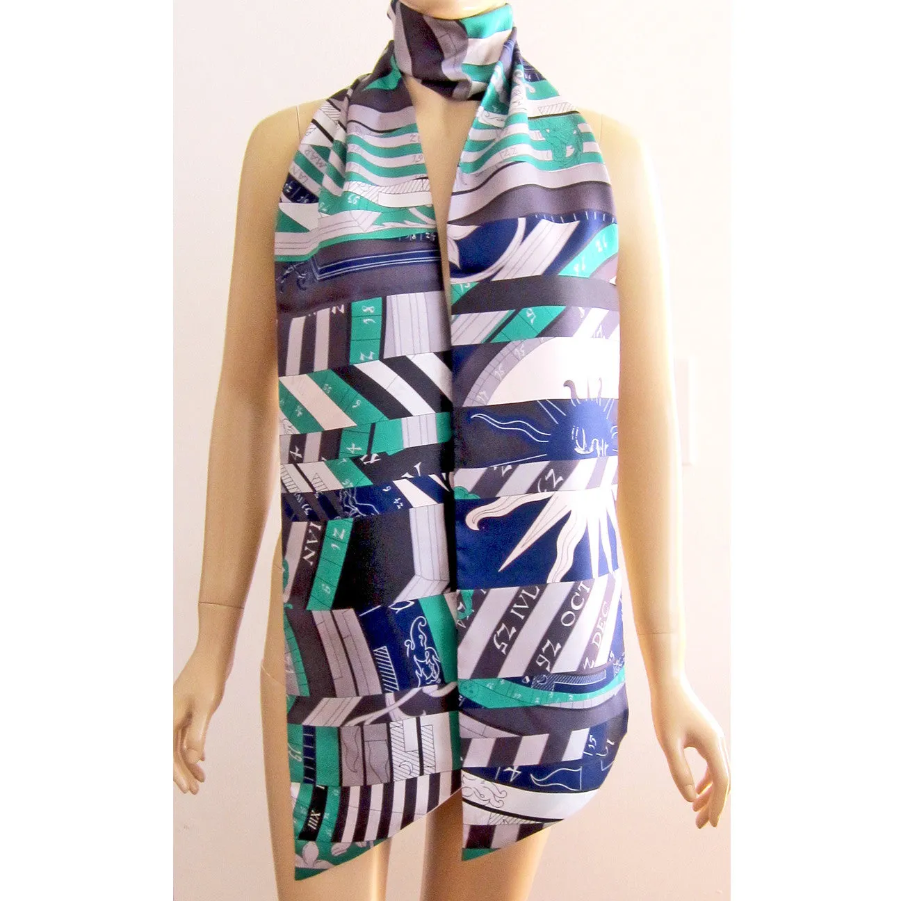 Hermes Astrologie Nouvelle Maxi Twilly Silk Scarf