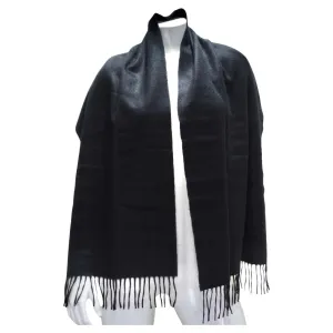 Hermes Black Cashmere Scarf