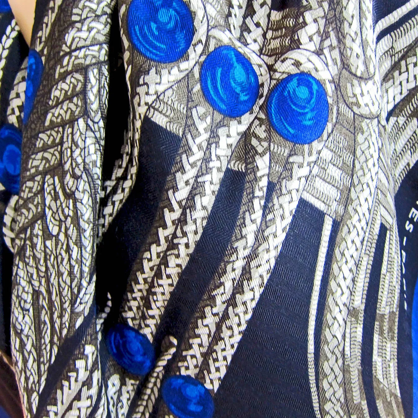 Hermes Brandebourgs Cashmere Silk Shawl GM 140cm