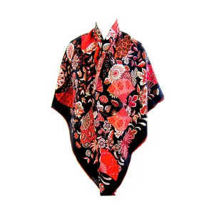 Hermes Fleurs et Papillions de Tissus Cashmere Silk GM Shawl