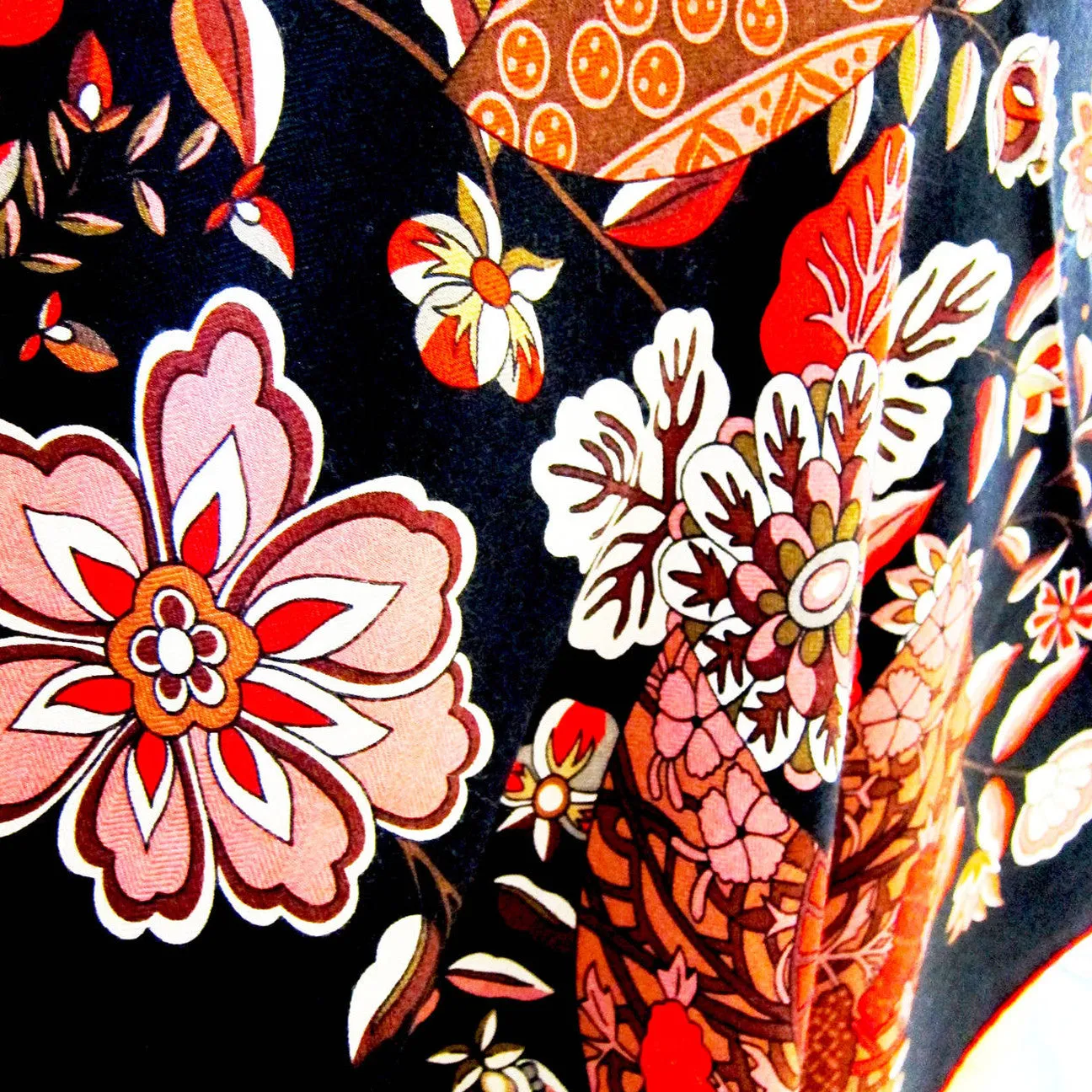 Hermes Fleurs et Papillions de Tissus Cashmere Silk GM Shawl