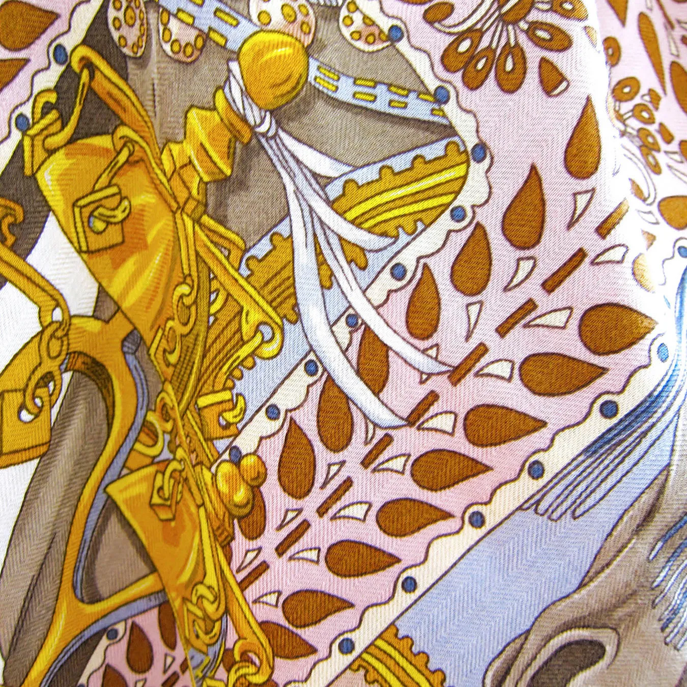 Hermes La Danse Du Cheval Marwari Cashmere Silk Shawl Jaune Vif Rare Coloration