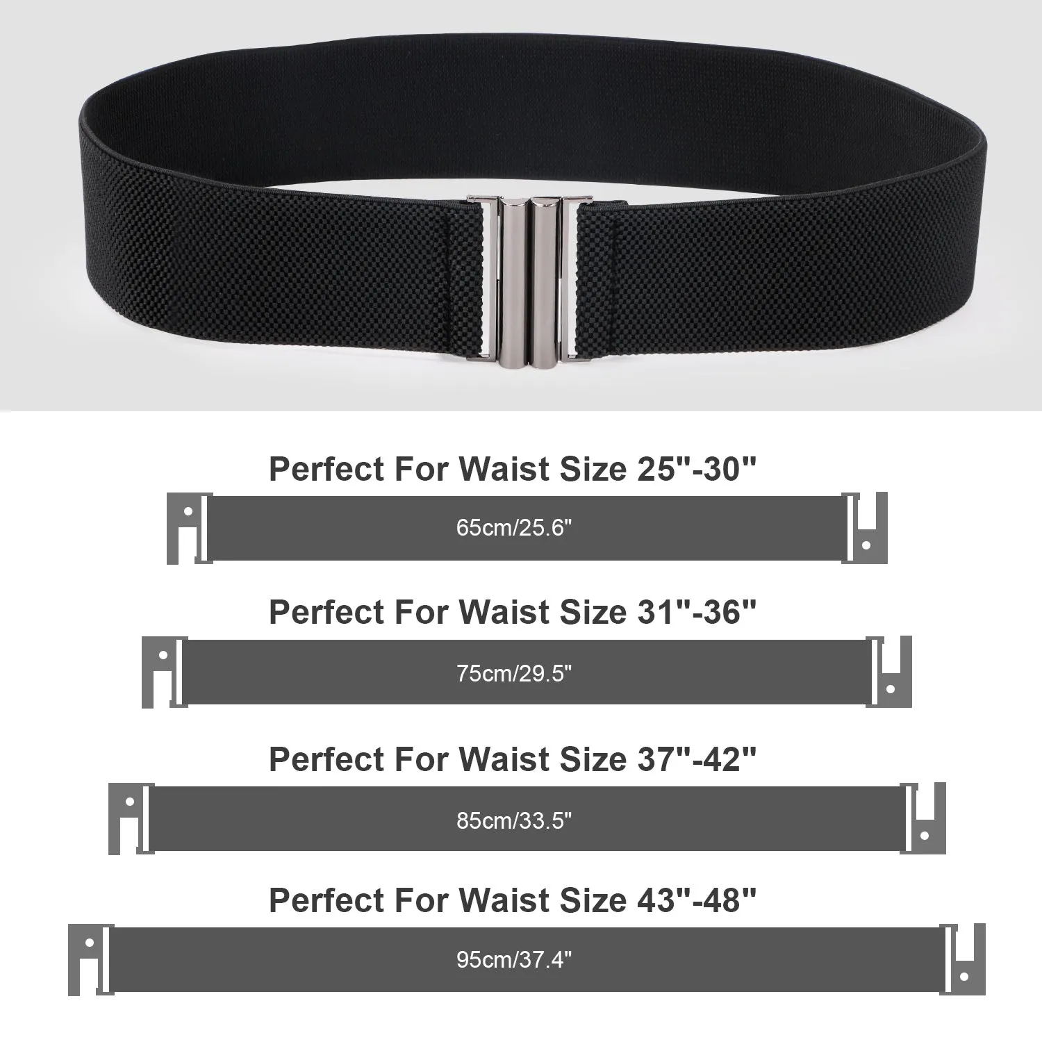 High Waist Elastic Stretchy Belt - JASGOOD 2018 New Design Mid Cinch Retro Dress Waist Belt For Women.