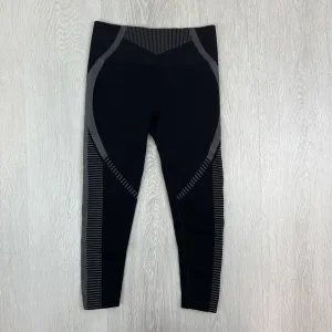 HIIT Womens Black Activewear Compression Cropped Leggings Size Small