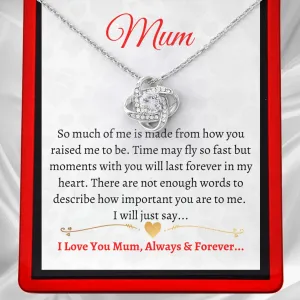 I Love You Mum - Sterling Silver Necklace