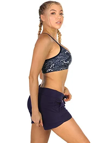 icyzone Workout Sports Bras for Women - Running Fitness Exercise Yoga Bra, Athletic Activewear Tops (S, Spindrift)
