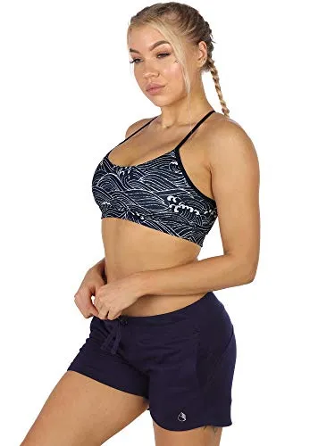 icyzone Workout Sports Bras for Women - Running Fitness Exercise Yoga Bra, Athletic Activewear Tops (S, Spindrift)