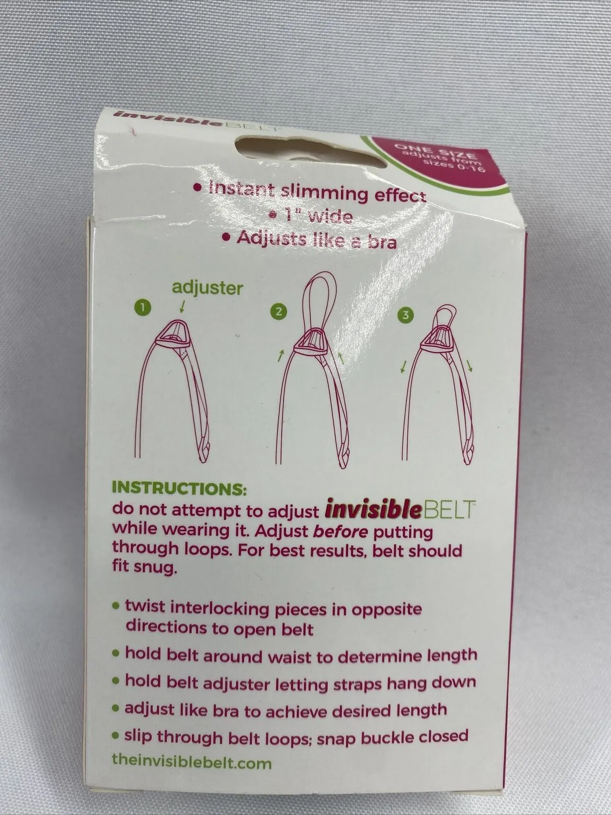 Invisible Belt Undetectable Belt Flat No Bulk Slimming One Size Fits 0-16 Black