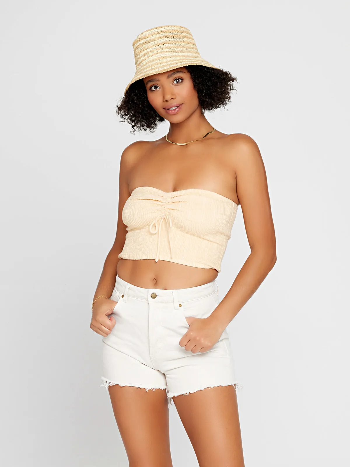Isadora Stripe Bucket Hat ::RET