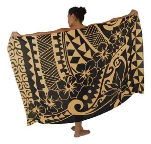 Island Style - Hawaiian Hibiscus - Black and Cream