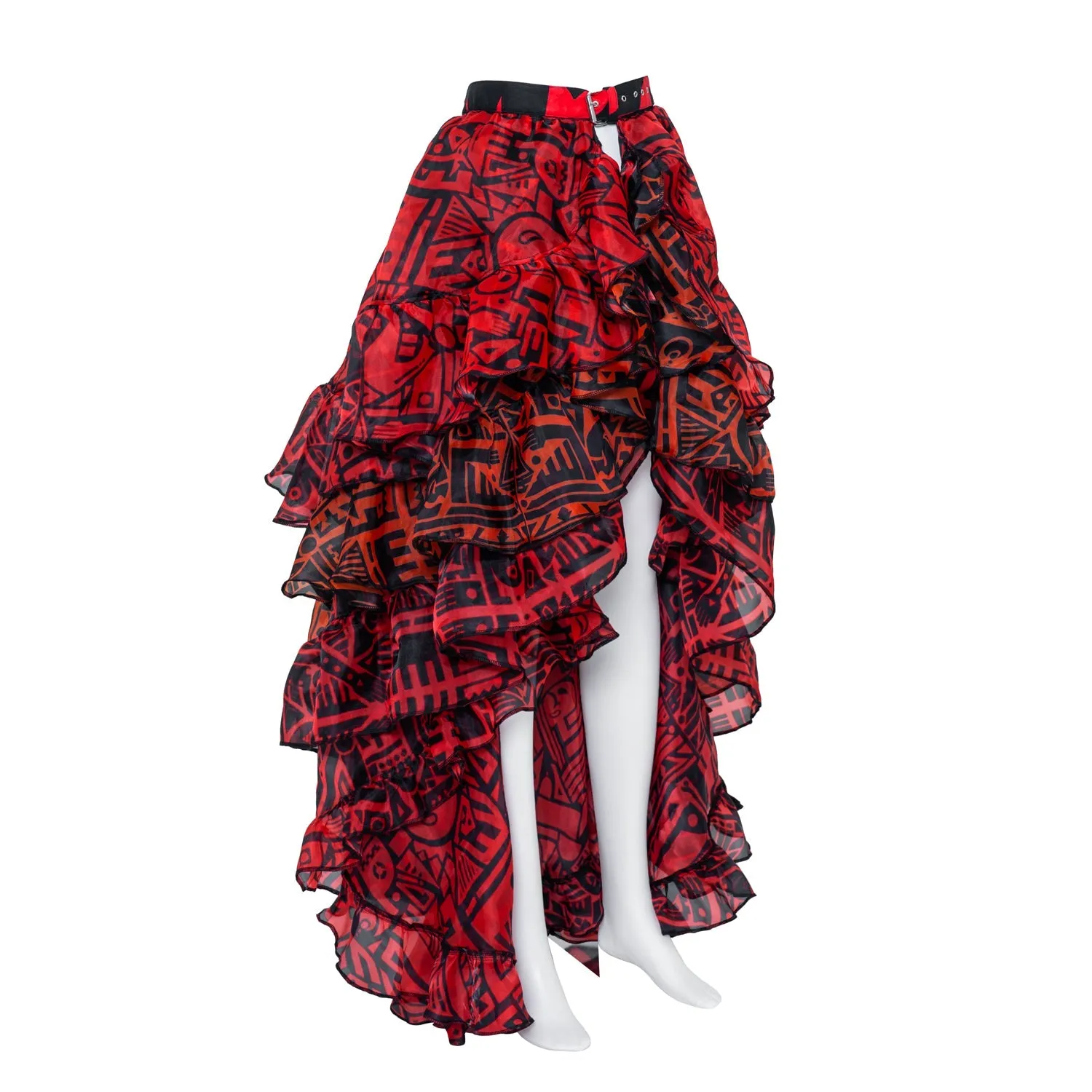 Jackalopeland X Bam-Bam Party Skirt Red