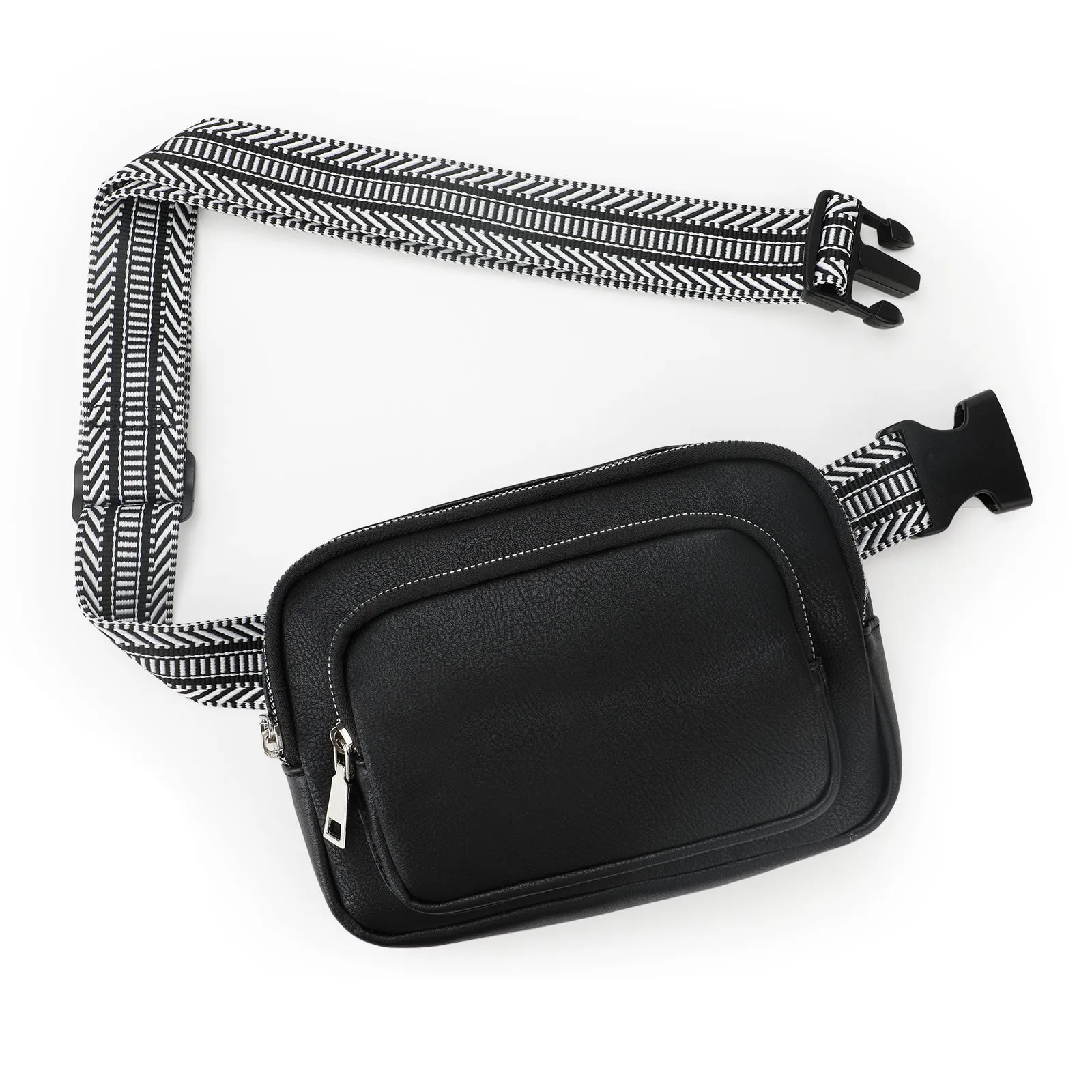 JASGOOD Leather Belt Bag for Women, Crossbody Waist Bag with Adjustable Strap Women's Fanny Pack
