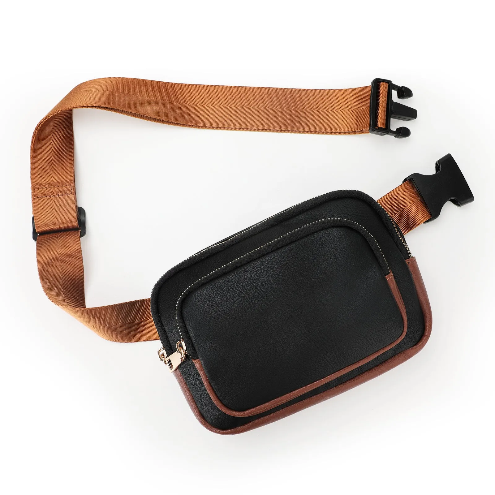 JASGOOD Leather Belt Bag for Women, Crossbody Waist Bag with Adjustable Strap Women's Fanny Pack