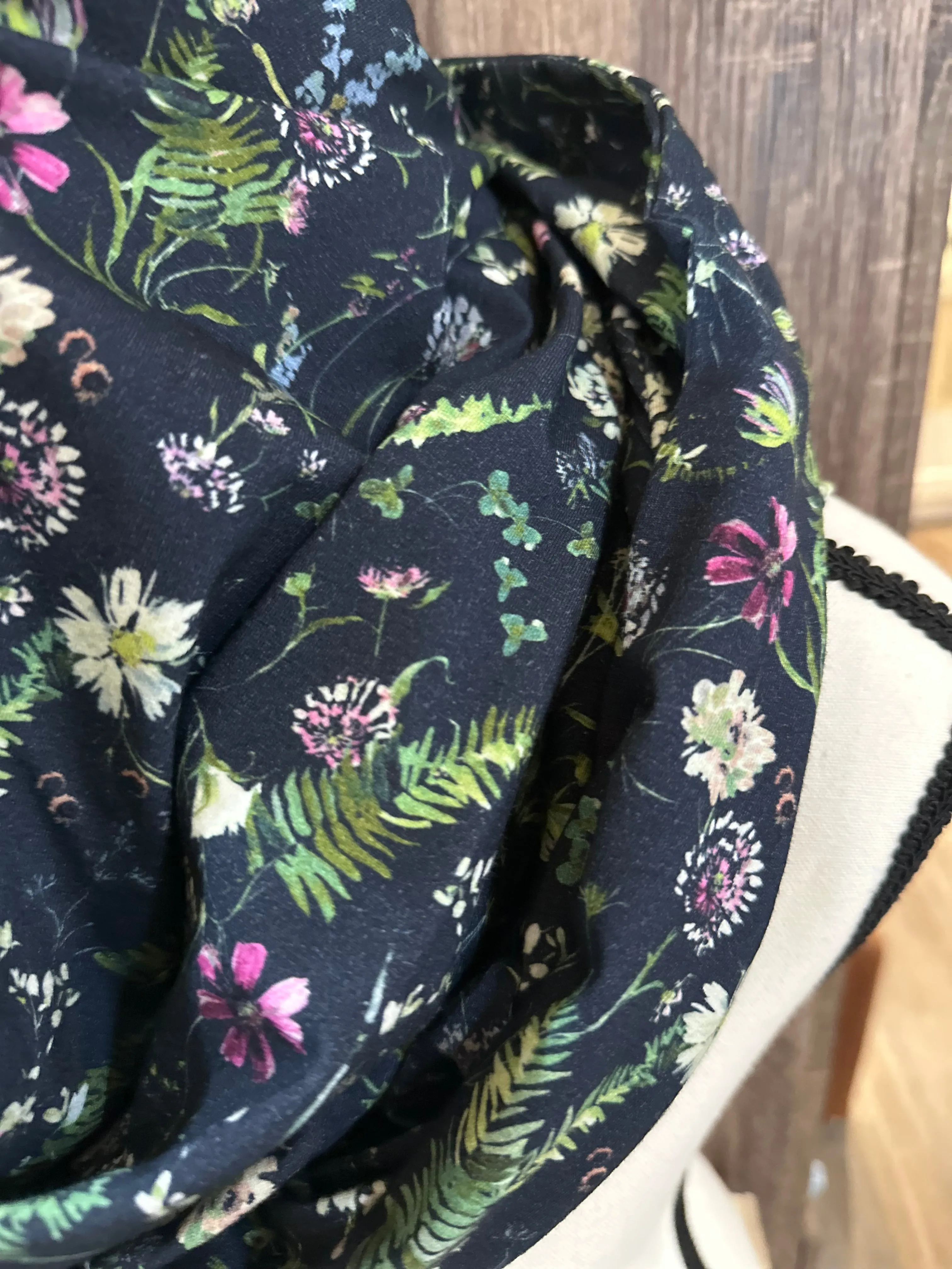 Jersey Knit Infinity Scarf with Hidden Pocket