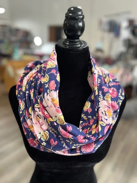 Jersey Knit Infinity Scarf with Hidden Pocket
